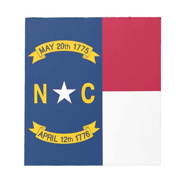 Notepad with Flag of North Carolina State (Front)