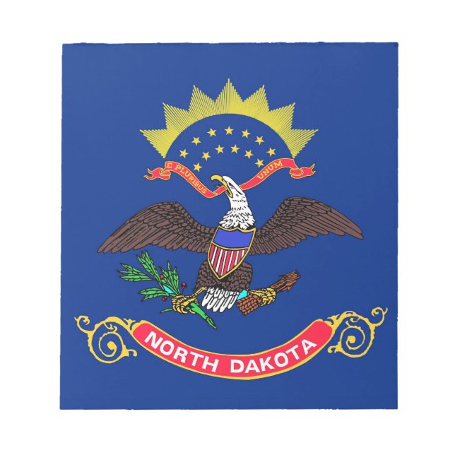 Notepad with Flag of North Dakota State (Front)