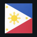 Notepad with Flag of Philippines<br><div class="desc">Add a touch of Filipino pride to your desk with this stylish notepad featuring the flag of the Philippines! Designed for both functionality and patriotism, this notepad prominently displays the vibrant colours and symbols of the Philippine flag. With its eye-catching design, it serves as a perfect blend of practicality and...</div>