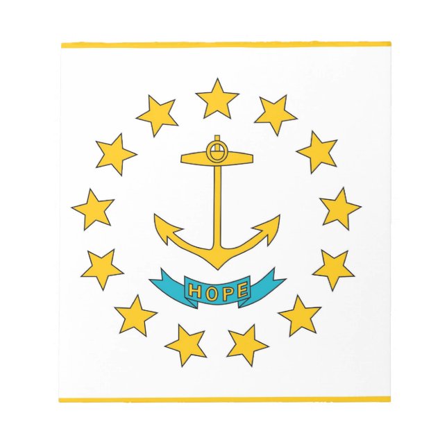 Notepad with Flag of Rhode Island State (Front)