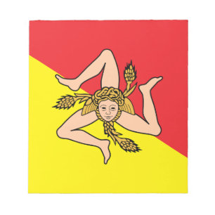 Notepad with Flag of Sicily, Italy