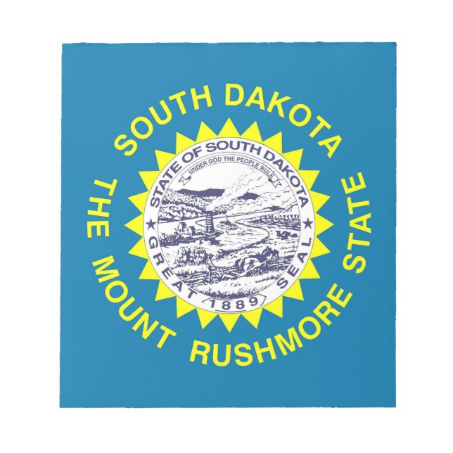 Notepad with Flag of South Dakota State (Front)