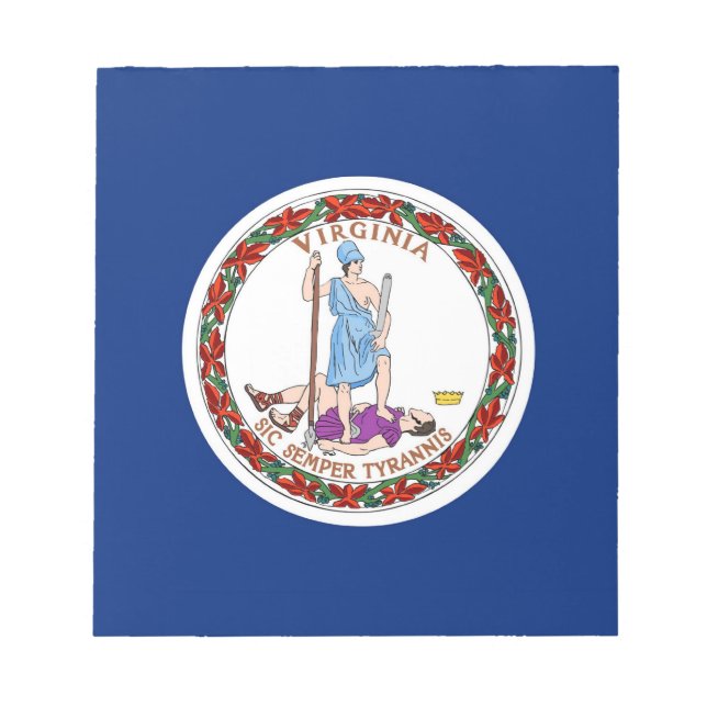 Notepad with Flag of Virginia State (Front)