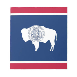 Notepad with Flag of Wyoming State