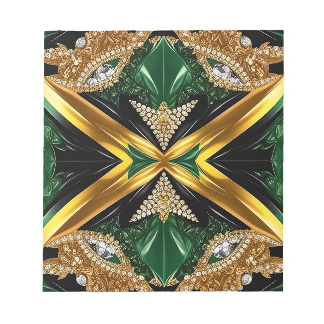 Notepad with Jamaican Colours Modern Design (Front)