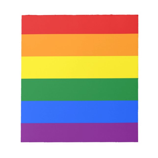 Notepad with Rainbow LGBT Pride Flag (Front)