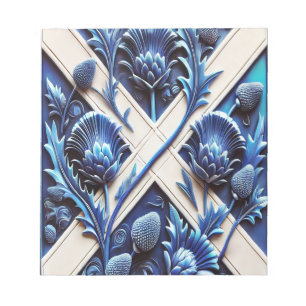 Notepad with Scottish Thistles Modern Design
