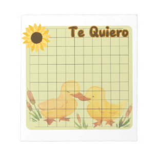 Notepad with tender duck vintage design