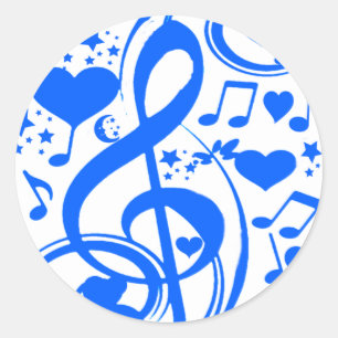 Notes 0f Love_ Classic Round Sticker