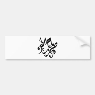 Notes classic music bumper sticker