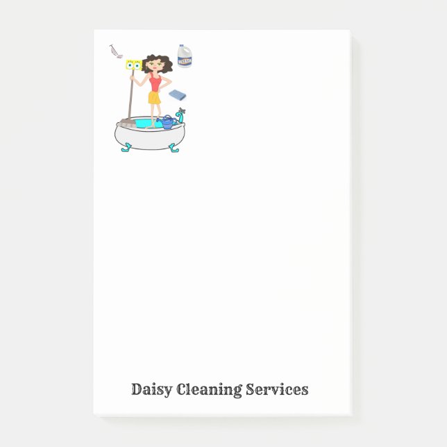 Notes Cleaning Services Post it Note (Front)