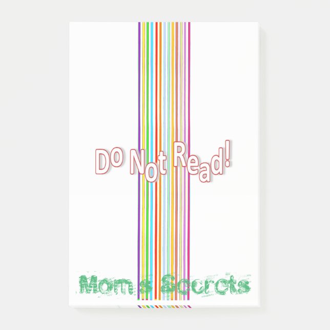 Notes Do not read, Mum's Secrets  (Front)