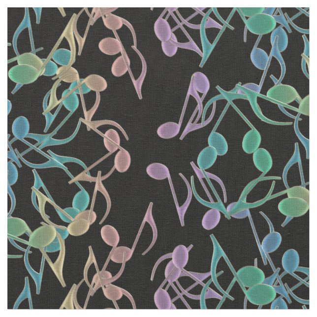 Notes for Days Musical Notes Pattern 2 Fabric (Close Up)