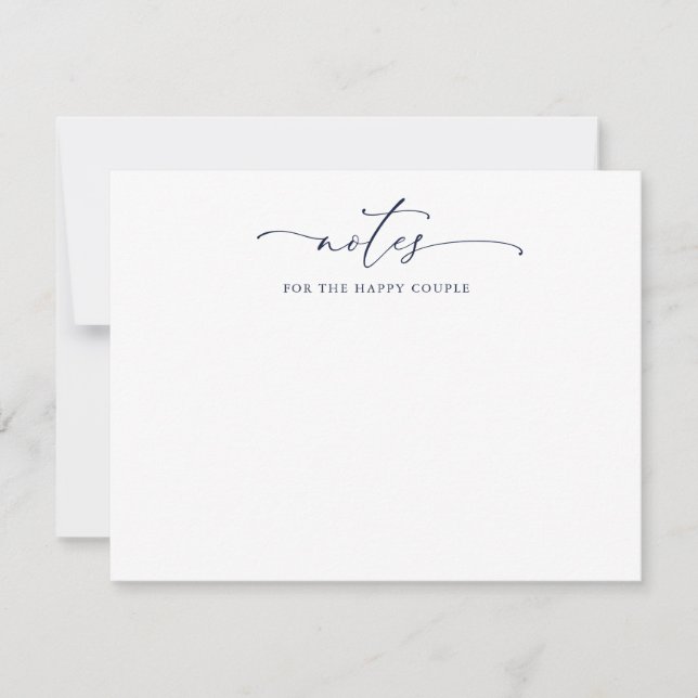 Notes for the Couple Wedding Advice Card (Front)