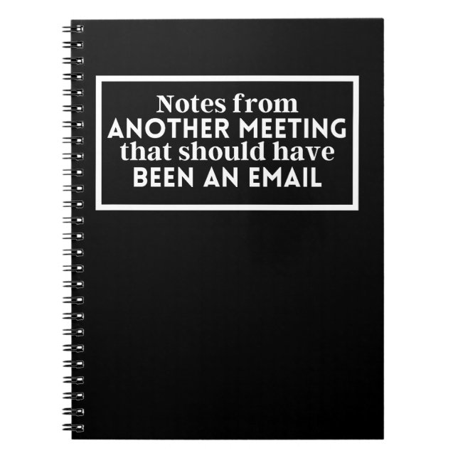 Notes from another meeting that should been email notebook (Front)