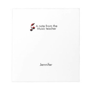 Notes from music teacher add name text music note