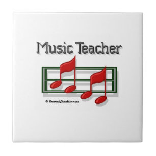 Notes Music Teacher Ceramic Tile