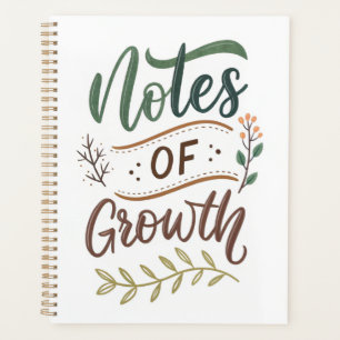 Notes of Growth Journal – Brush Lettering Design Planner
