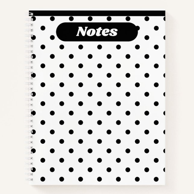 Notes - Polka Dots - Softcover Notebook (Front)