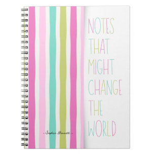 Notes That Might Change the World – Colorful Strip Notebook