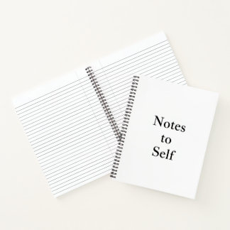 Notes to Self"Minimalist Hardcover Spiral Notebook