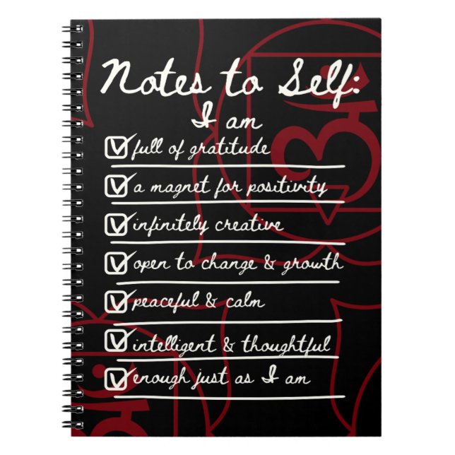 Notes to Self: Root Chakra Affirmation Journal (Front)