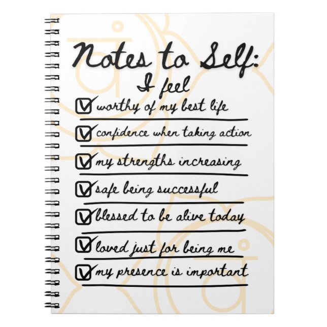 Notes to Self: Sacral Chakra Affirmations Journal (Front)