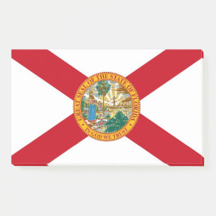 Notes with flag of Florida, USA