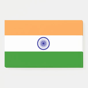 Notes with flag of India