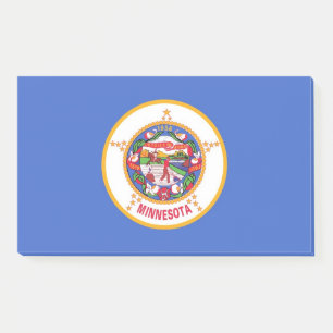 Notes with flag of Minnesota, USA