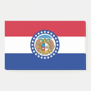 Notes with flag of Missouri, USA