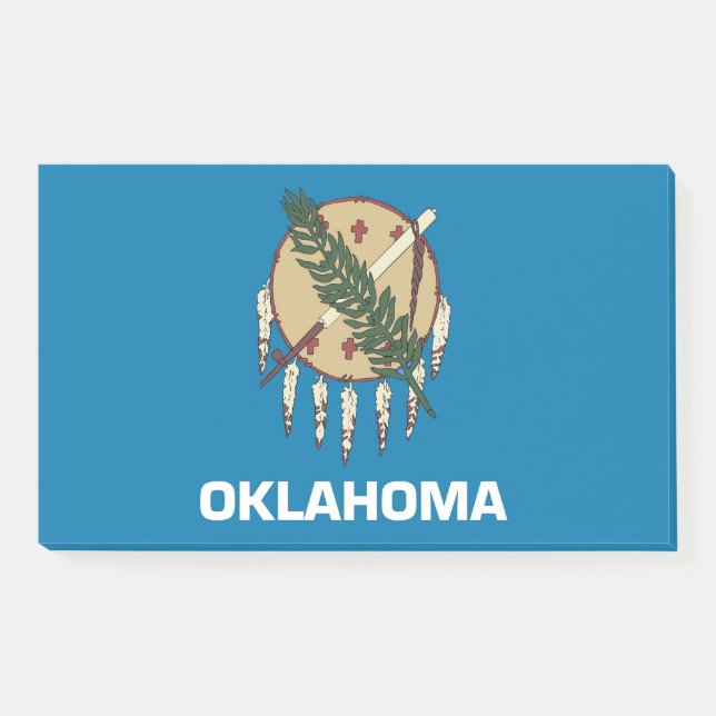 Notes with flag of Oklahoma State, USA (Front)