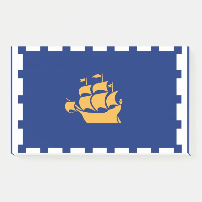 Notes with flag of Quebec City, Canada (Front)