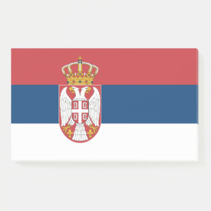 Notes with flag of Serbia
