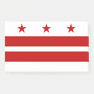Notes with flag of Washington DC, USA