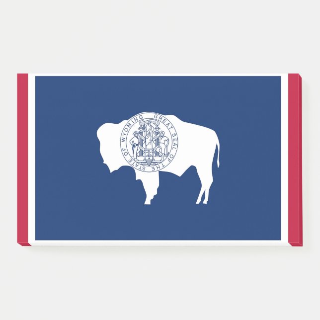 Notes with flag of Wyoming, USA (Front)