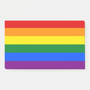 Notes with Pride Rainbow flag of LGBT
