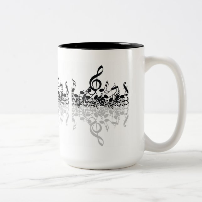 Nothin' But Treble Music Notes White Mug (Right)