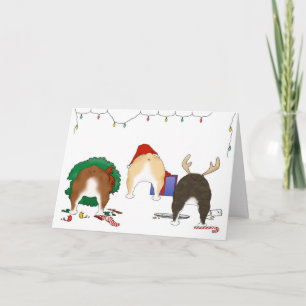 Nothin' Butt A Bulldog Christmas Holiday Card
