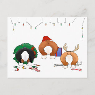 Nothin' Butt A Corgi Christmas Holiday Postcard