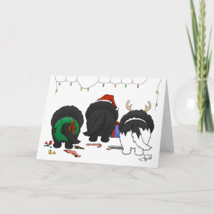 Nothin' Butt A Newfie Christmas Holiday Card
