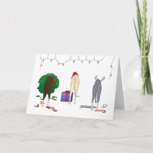 Nothin' Butt A Whippet Christmas Holiday Card