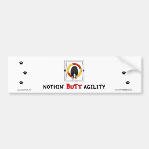 Nothin' Butt Agility Bumper Sticker Border-Collie