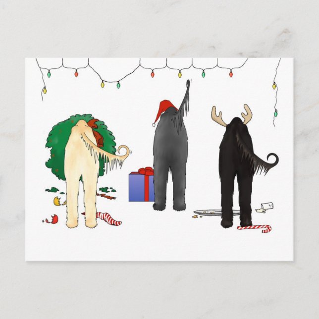 Nothin' Butt An Afghan Christmas Holiday Postcard (Front)