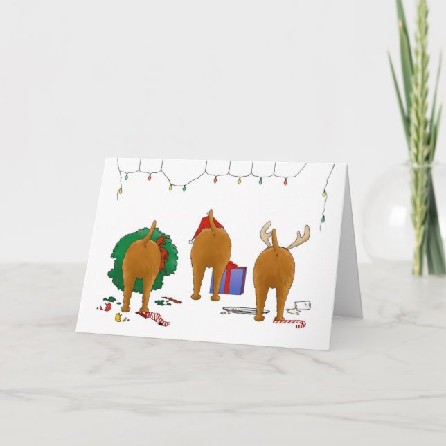 Nothin' Butt An Irish Terrier Christmas Holiday Card (Front)