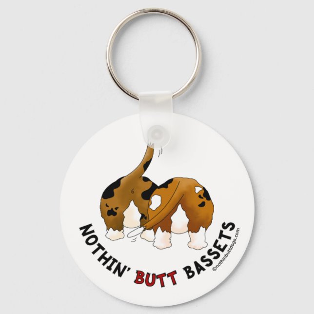 Nothin' Butt Bassets Key Ring (Front)