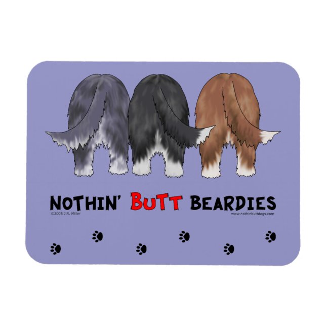 Nothin' Butt Beardies Magnet (Horizontal)