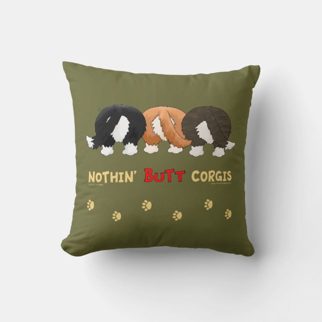 Nothin' Butt Corgis Cushion (Front)