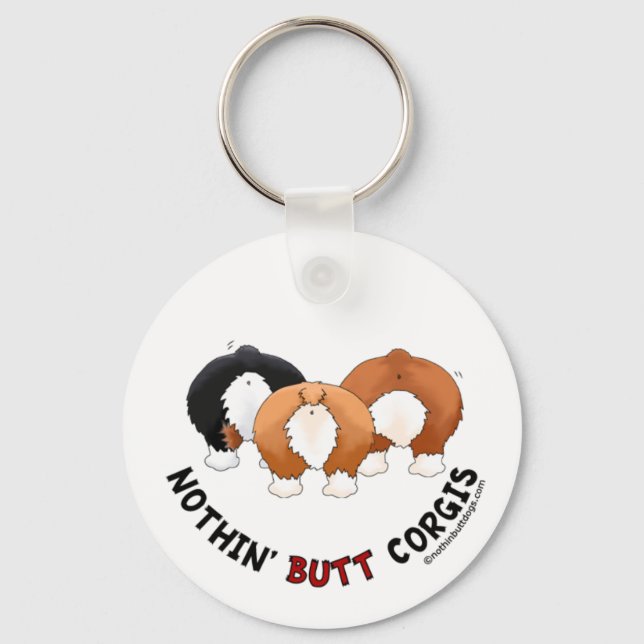 Nothin' Butt Corgis Key Ring (Front)