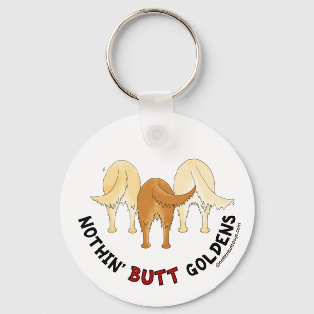 Nothin' Butt Goldens Key Ring (Front)